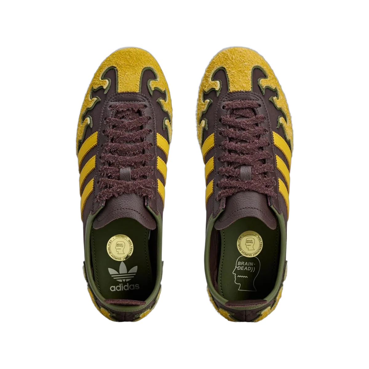 Overkicks - Adidas Japan Brain Dead Brown Hazel Yellow (JQ6789) - vista trasera