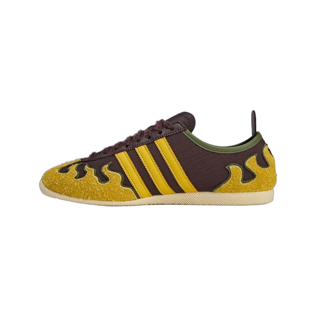 Overkicks - Adidas Japan Brain Dead Brown Hazel Yellow (JQ6789) - detalle talon