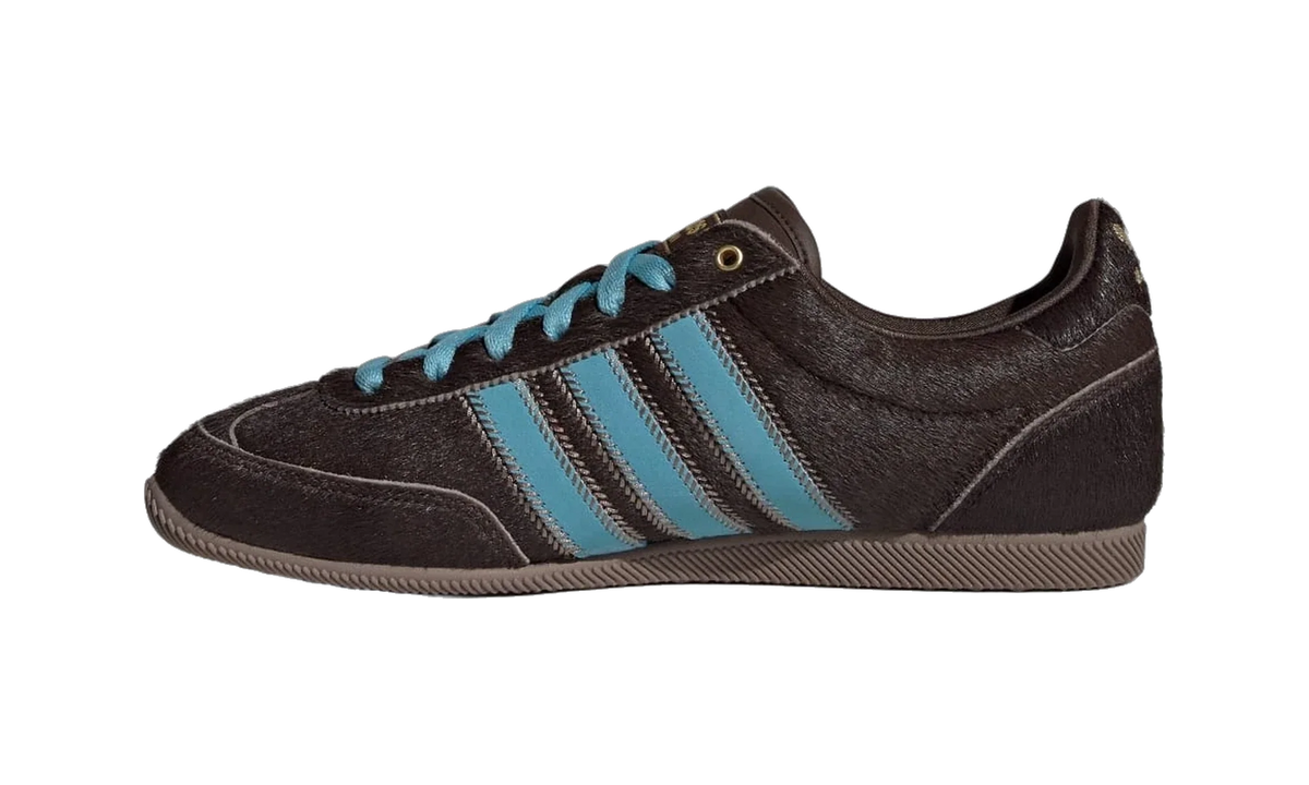 Overkicks - Adidas Japan Dark Brown Preloved Blue Pony (Womens) (JS4028) - detalle talon