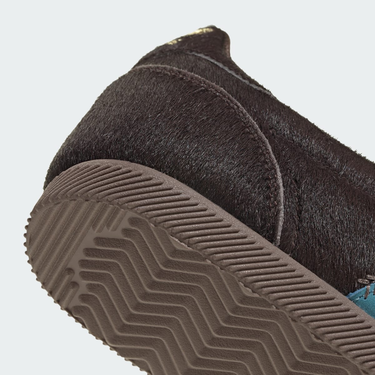 Overkicks - Adidas Japan Dark Brown Preloved Blue Pony (Womens) (JS4028) - detalle