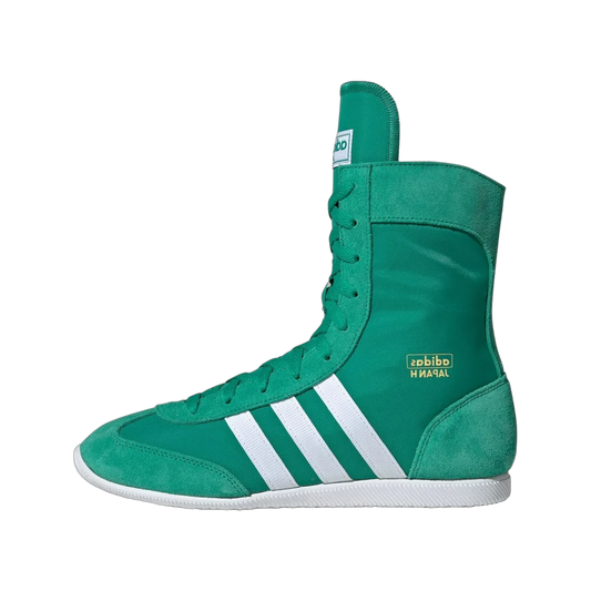 Overkicks - Adidas Japan Mid Court Green White (Womens) (JP9933) - vista lateral