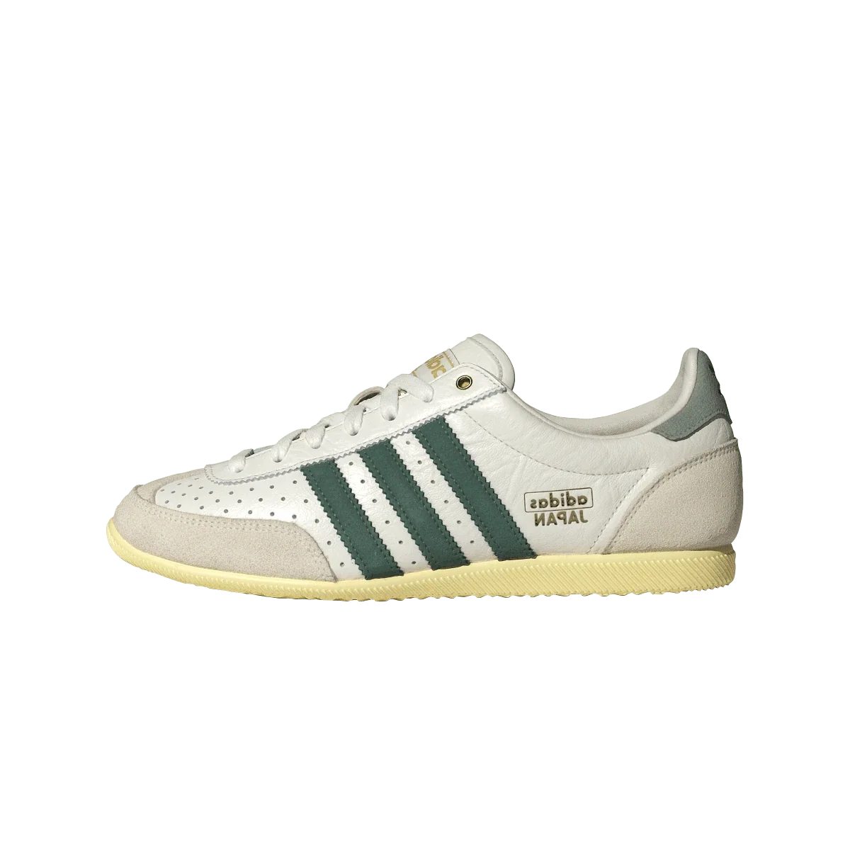 Overkicks - Adidas Japan Off White Collegiate Green Orange Tint (Womens) (JI2663) - vista lateral
