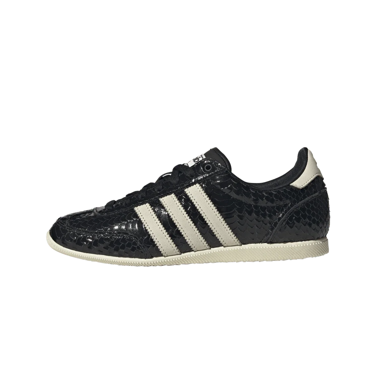 Overkicks - Adidas Japan Patent Snakeskin Black Off White (Womens) (KH9016) - vista lateral