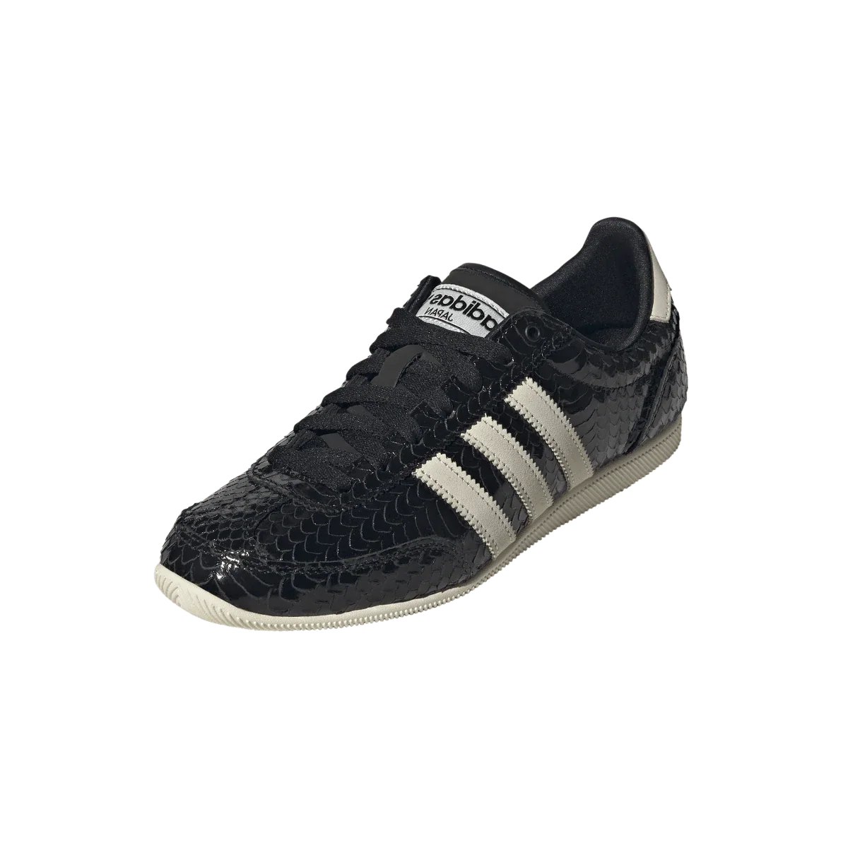 Overkicks - Adidas Japan Patent Snakeskin Black Off White (Womens) (KH9016) - vista trasera