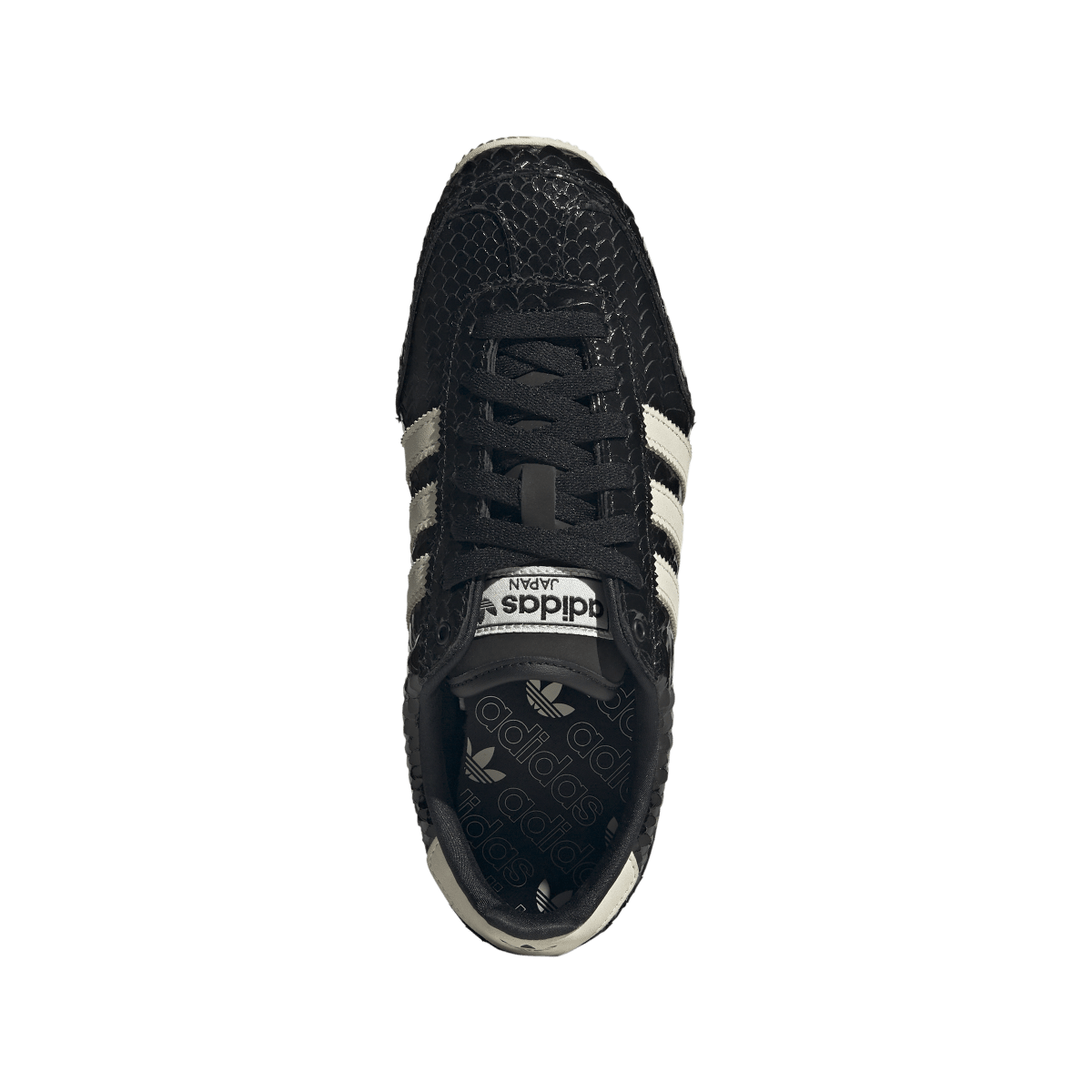 Overkicks - Adidas Japan Patent Snakeskin Black Off White (Womens) (KH9016) - par completo
