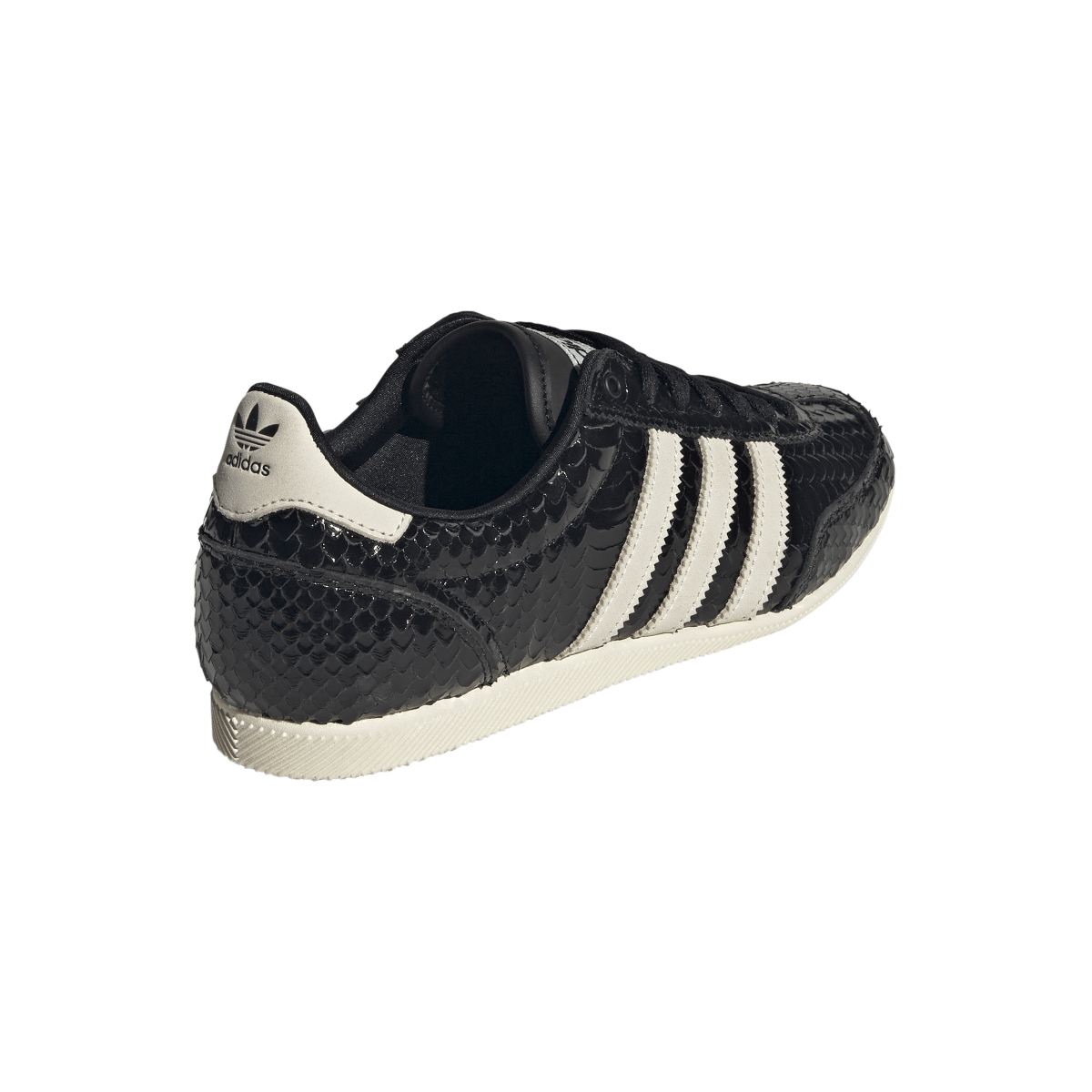 Overkicks - Adidas Japan Patent Snakeskin Black Off White (Womens) (KH9016) - vista superior