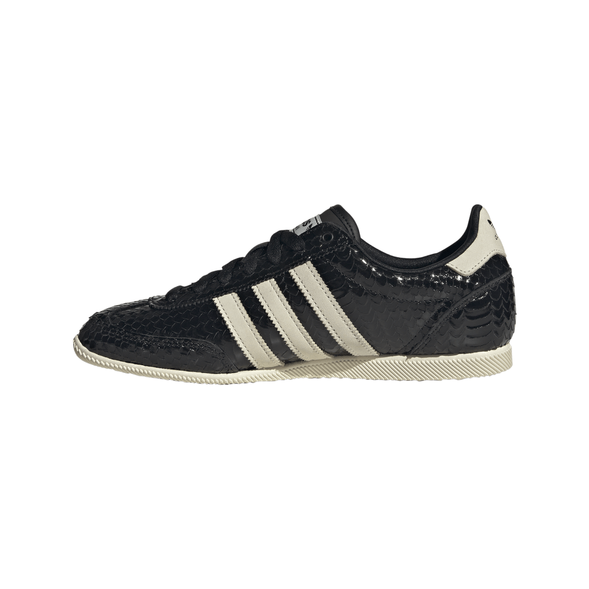 Overkicks - Adidas Japan Patent Snakeskin Black Off White (Womens) (KH9016) - detalle talon