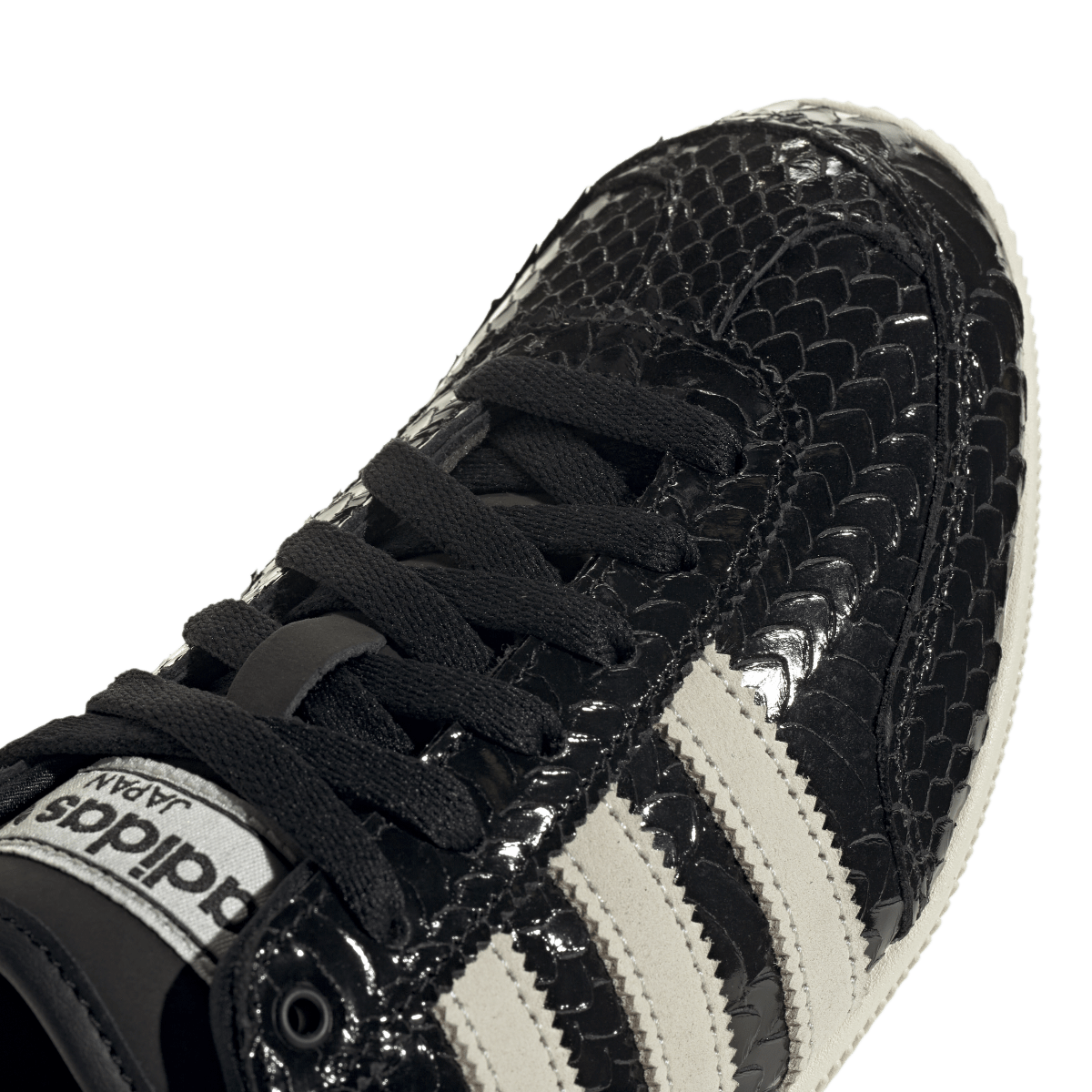 Overkicks - Adidas Japan Patent Snakeskin Black Off White (Womens) (KH9016) - detalle lateral interior