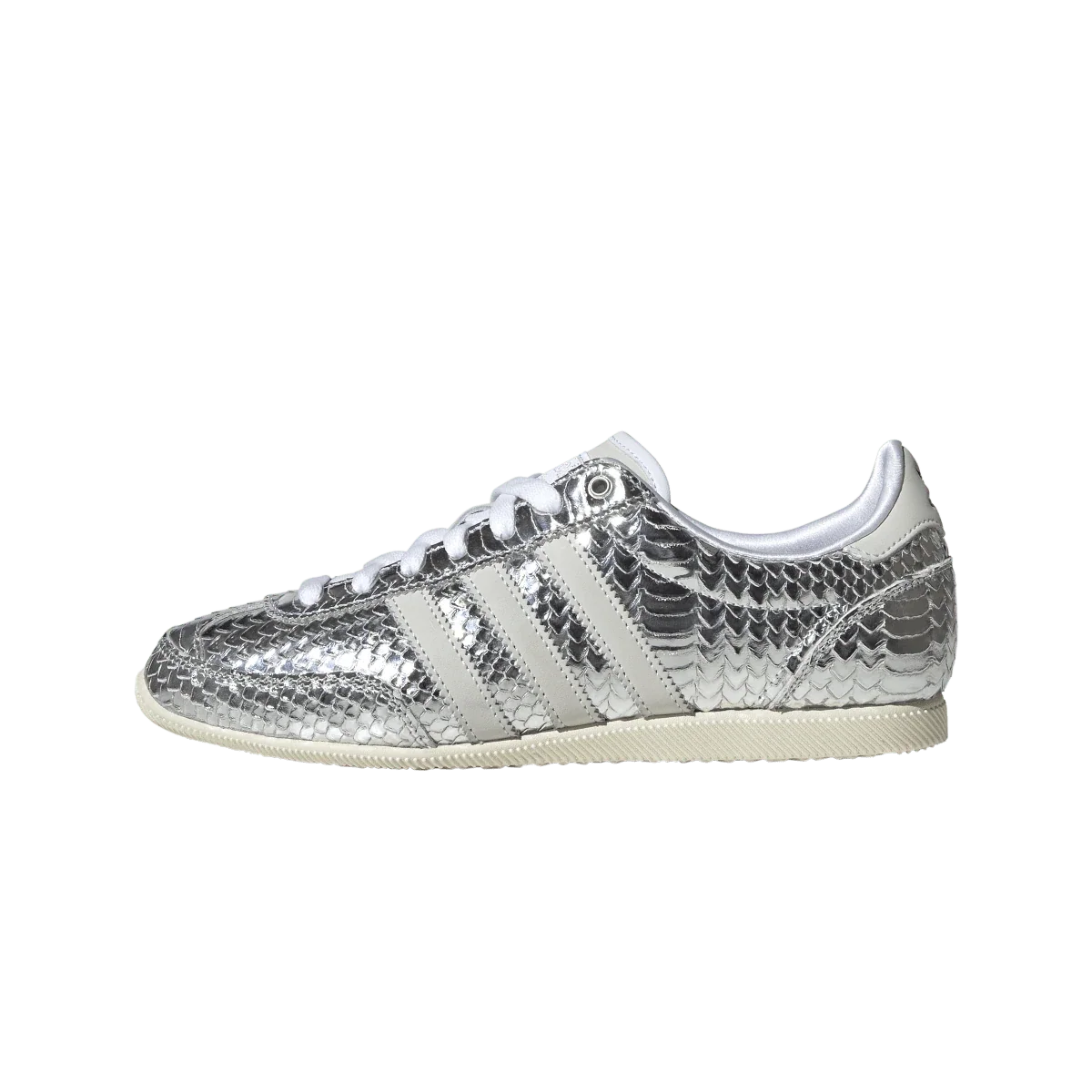 Overkicks - Adidas Japan Patent Snakeskin Silver Metallic (Womens) (KH9017) - vista lateral