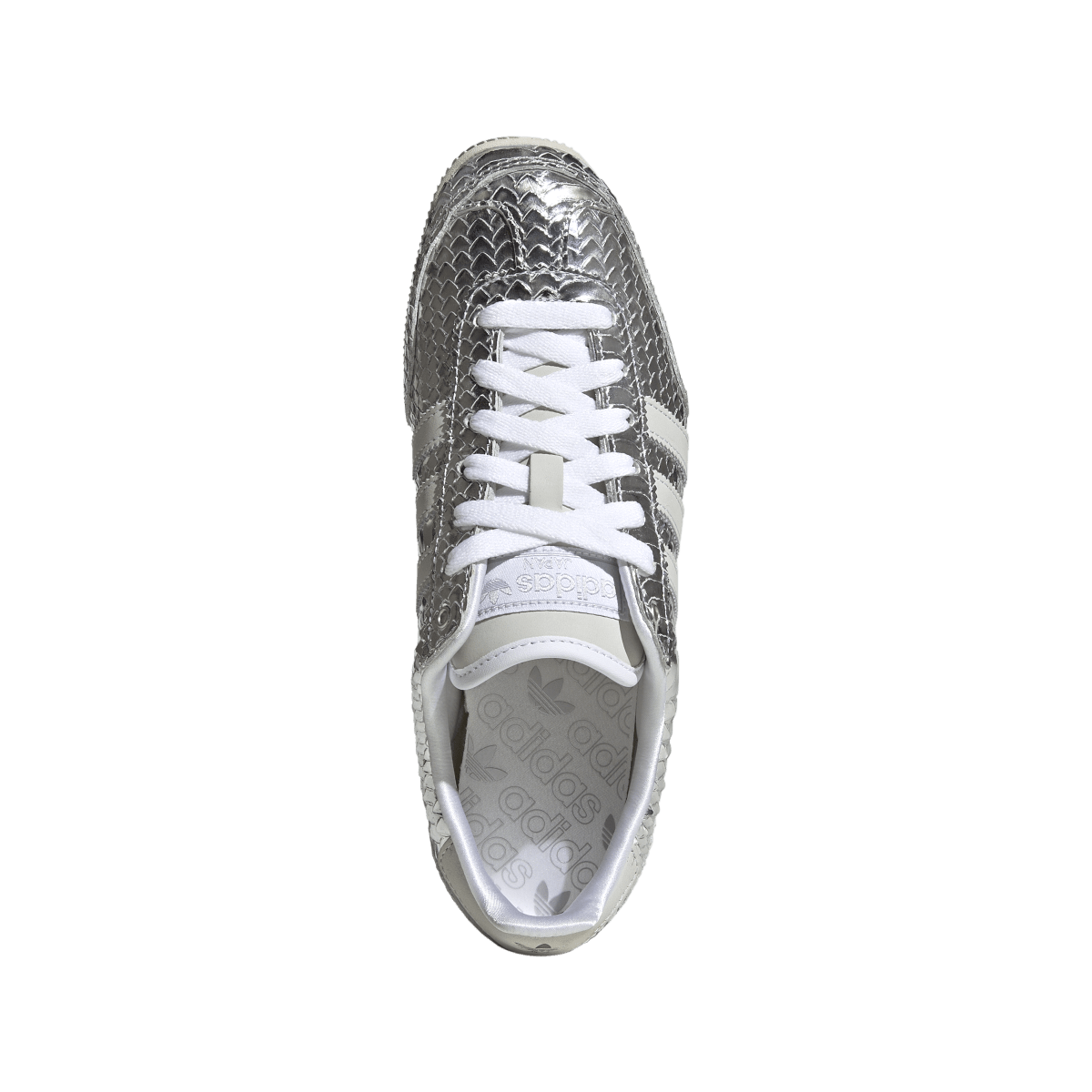 Overkicks - Adidas Japan Patent Snakeskin Silver Metallic (Womens) (KH9017) - par completo