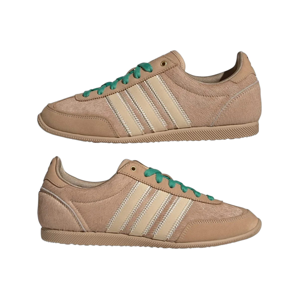 Overkicks - Adidas Japan Warm Sandstone Crystal Sand Pony (Womens) (JP6148) - detalle lateral interior