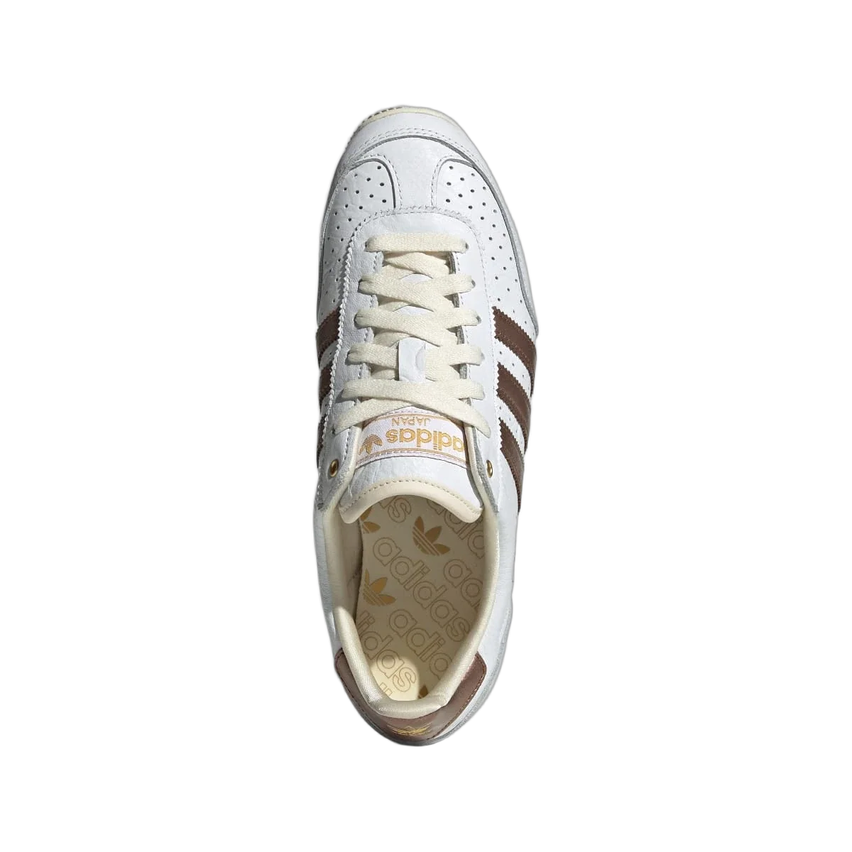 Overkicks - Adidas Japan White Preloved Brown (Womens) (JQ9025) - vista trasera