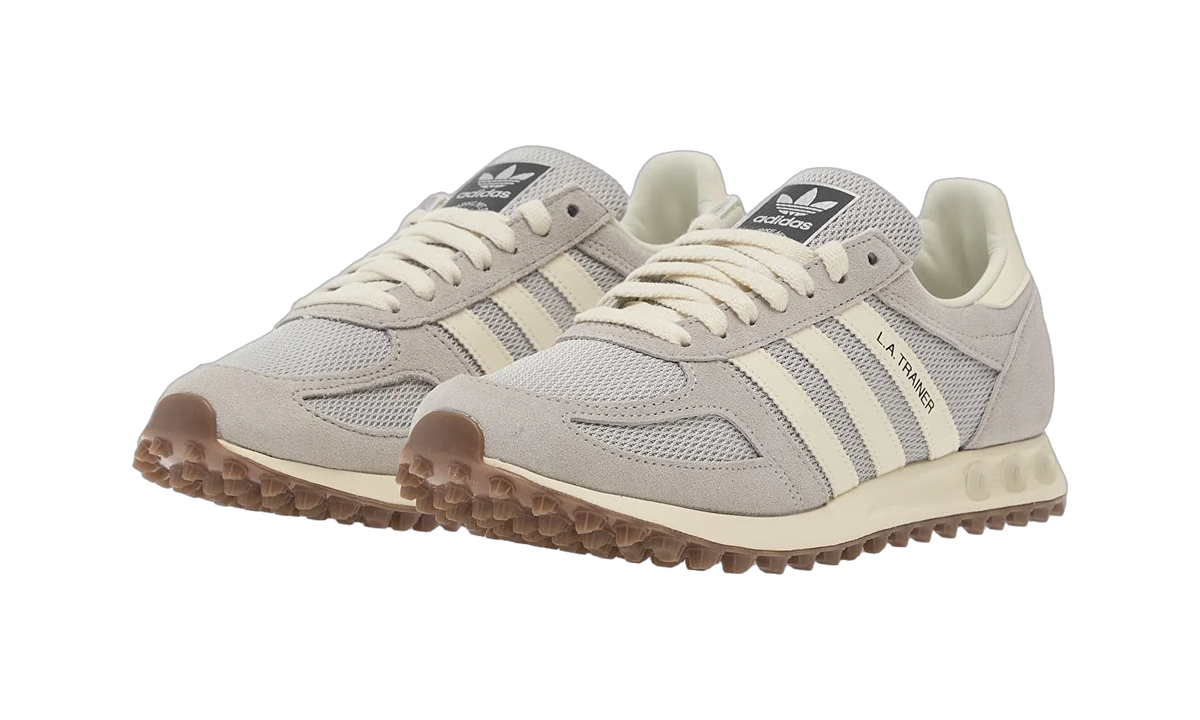 Overkicks - Adidas LA Trainer OG Grey Off White (KJ4388) - detalle talon