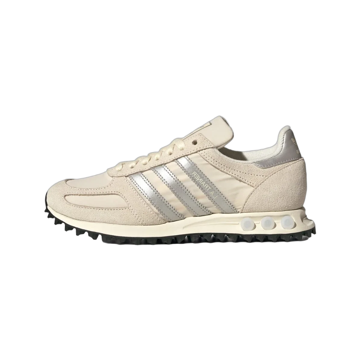 Overkicks - Adidas LA Trainer OG Wonder White Silver (Womens) (KI8924) - vista lateral