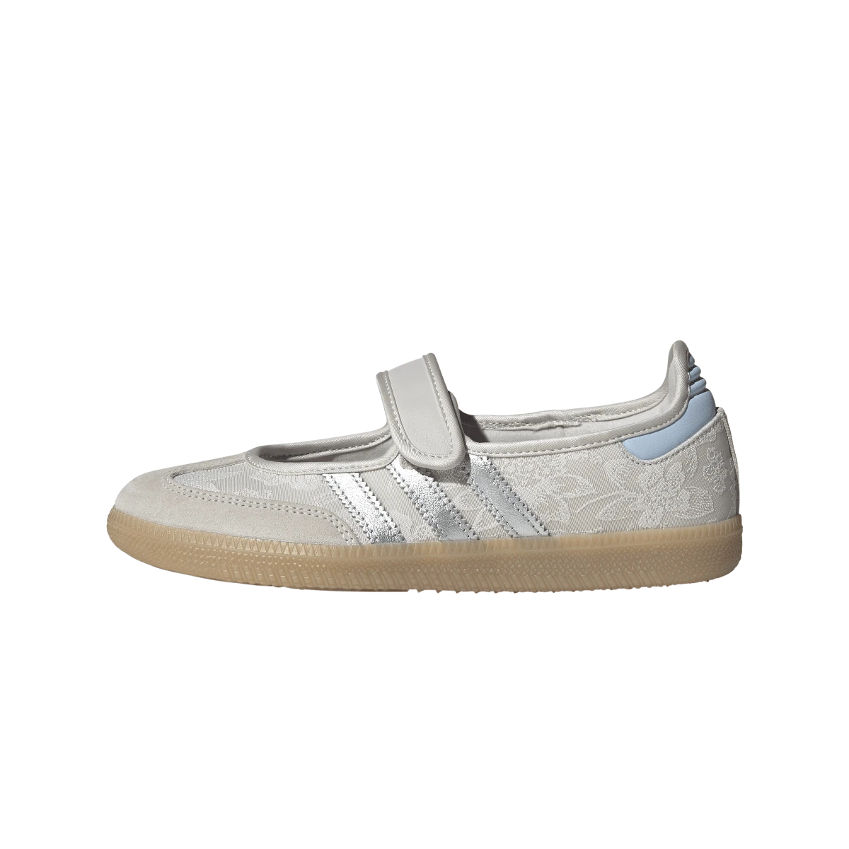 Overkicks - Adidas Liberty London Samba Jane Chalk Pearl Silver Metallic Chalk White (IH6978) - vista lateral