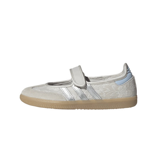 Overkicks - Adidas Liberty London Samba Jane Chalk Pearl Silver Metallic Chalk White (IH6978) - vista lateral