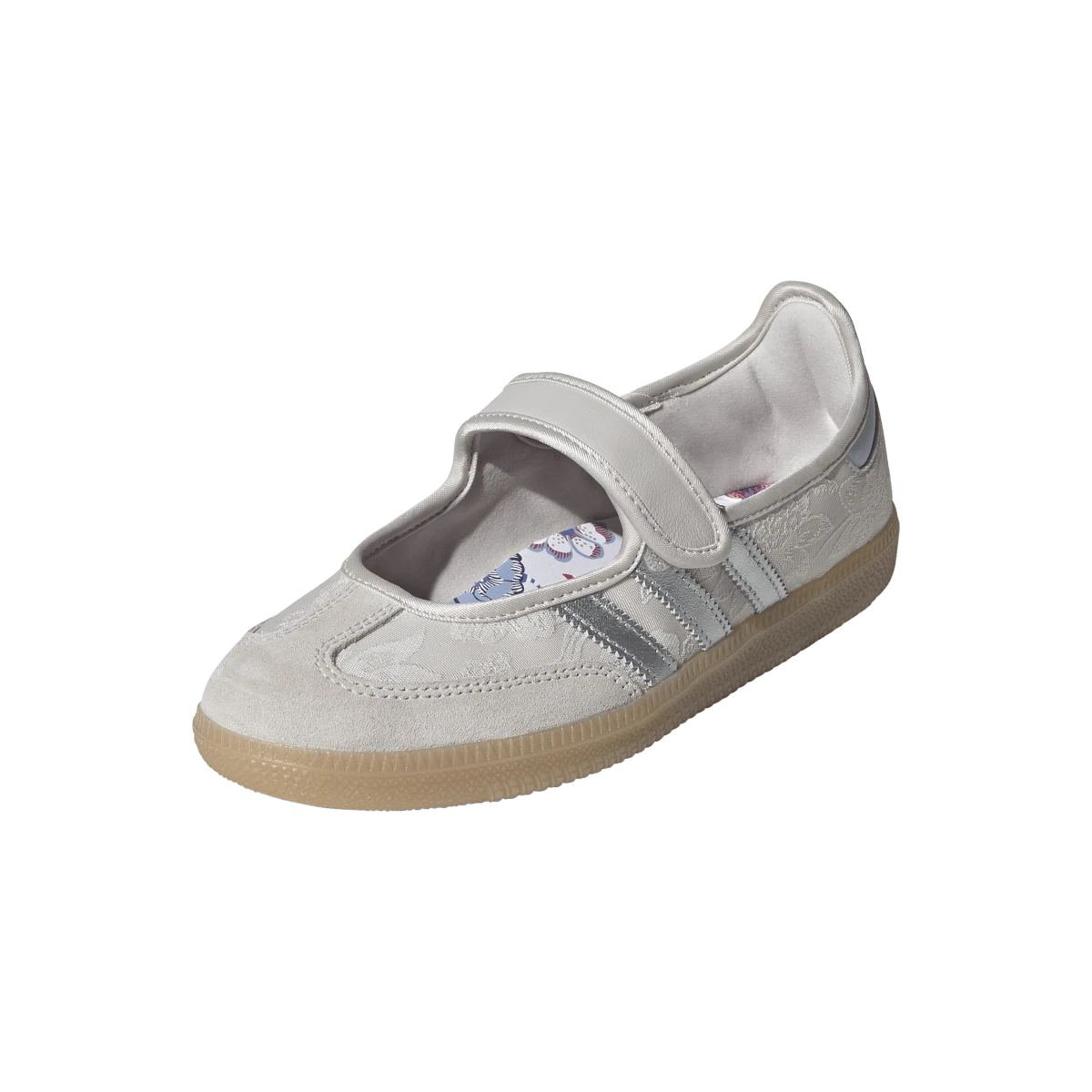 Overkicks - Adidas Liberty London Samba Jane Chalk Pearl Silver Metallic Chalk White (IH6978) - vista trasera