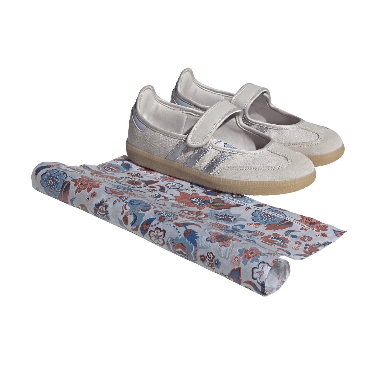 Overkicks - Adidas Liberty London Samba Jane Chalk Pearl Silver Metallic Chalk White (IH6978) - par completo