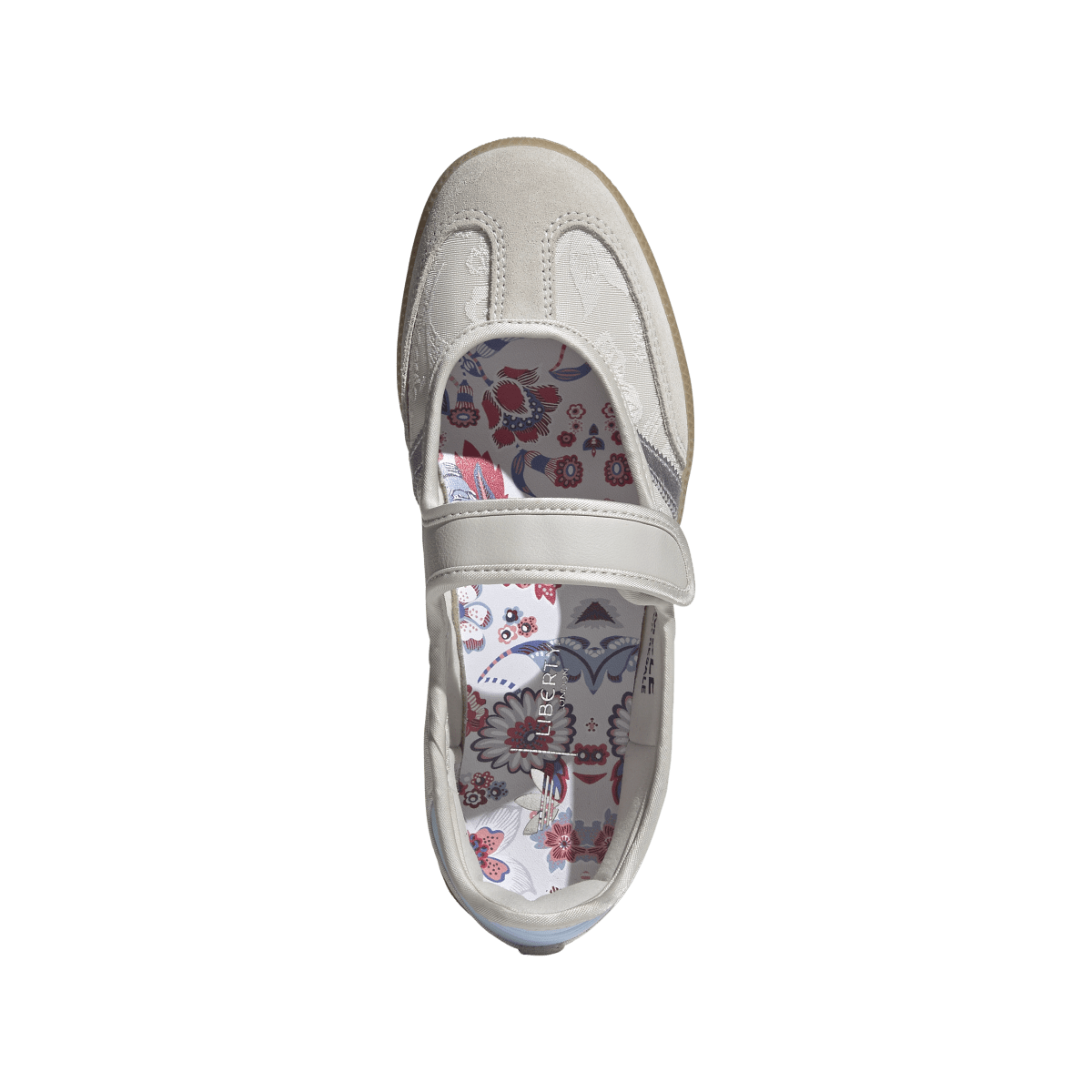 Overkicks - Adidas Liberty London Samba Jane Chalk Pearl Silver Metallic Chalk White (IH6978) - detalle suela