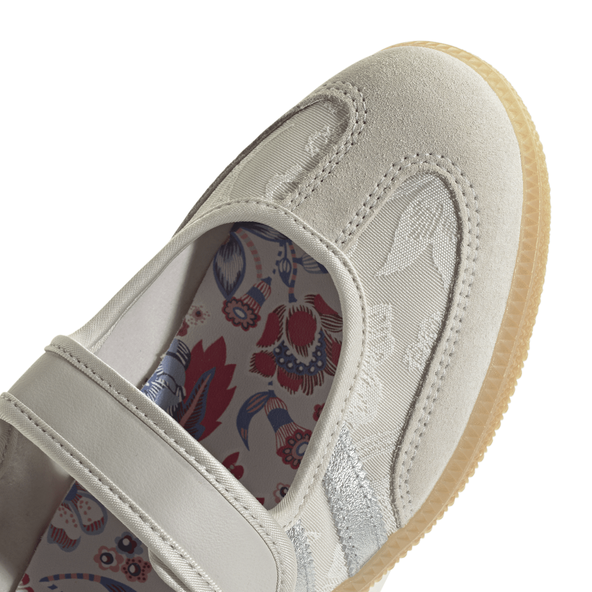 Overkicks - Adidas Liberty London Samba Jane Chalk Pearl Silver Metallic Chalk White (IH6978) - detalle
