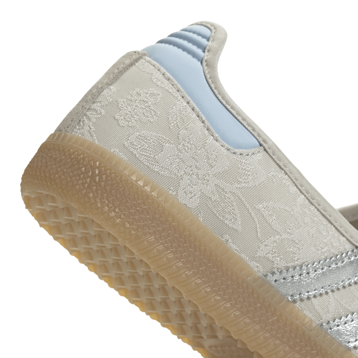 Overkicks - Adidas Liberty London Samba Jane Chalk Pearl Silver Metallic Chalk White (IH6978) - detalle