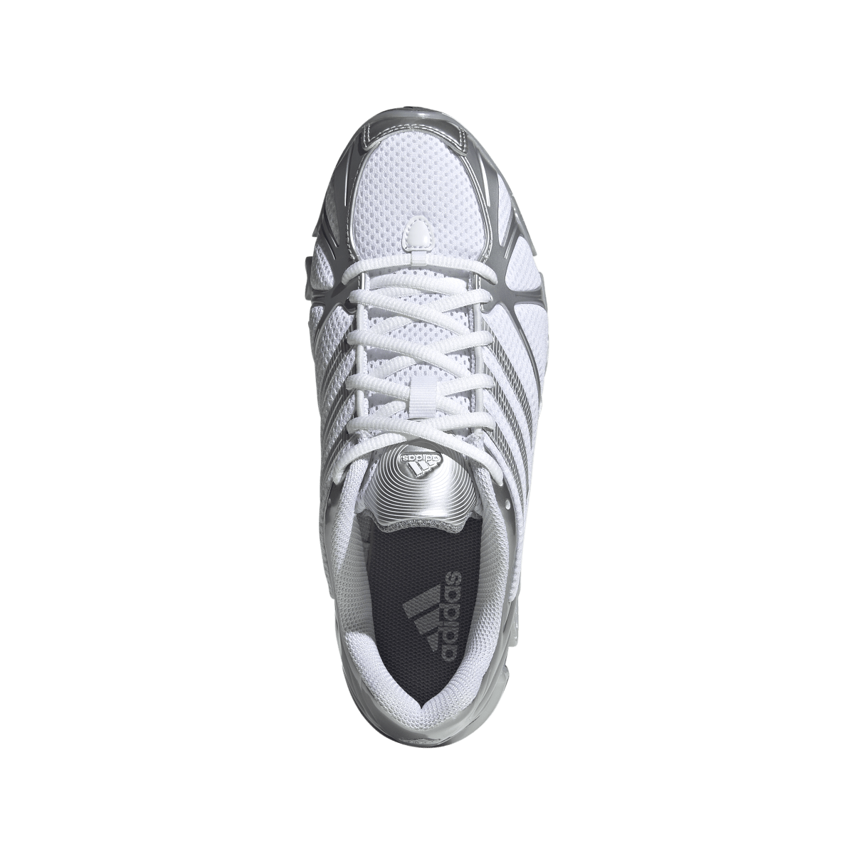 Overkicks - Adidas Mega Ghostride Cloud White Silver Metallic Matte Silver (Womens) (JQ0555) - par completo