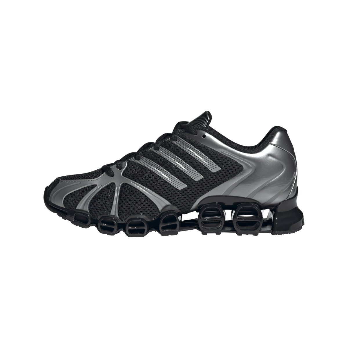 Overkicks - Adidas Mega Ghostride Core Black Iron Metallic (Womens) (JQ0553) - detalle talon