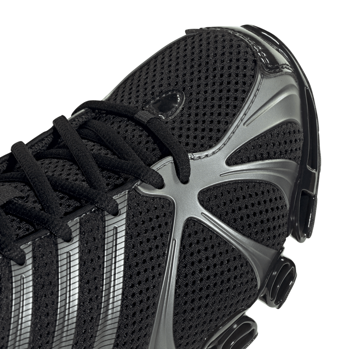 Overkicks - Adidas Mega Ghostride Core Black Iron Metallic (Womens) (JQ0553) - detalle lateral interior