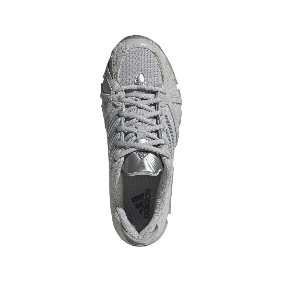 Overkicks - Adidas Mega Ghostride Grey Silver Metallic (Womens) (IH4392) - vista trasera