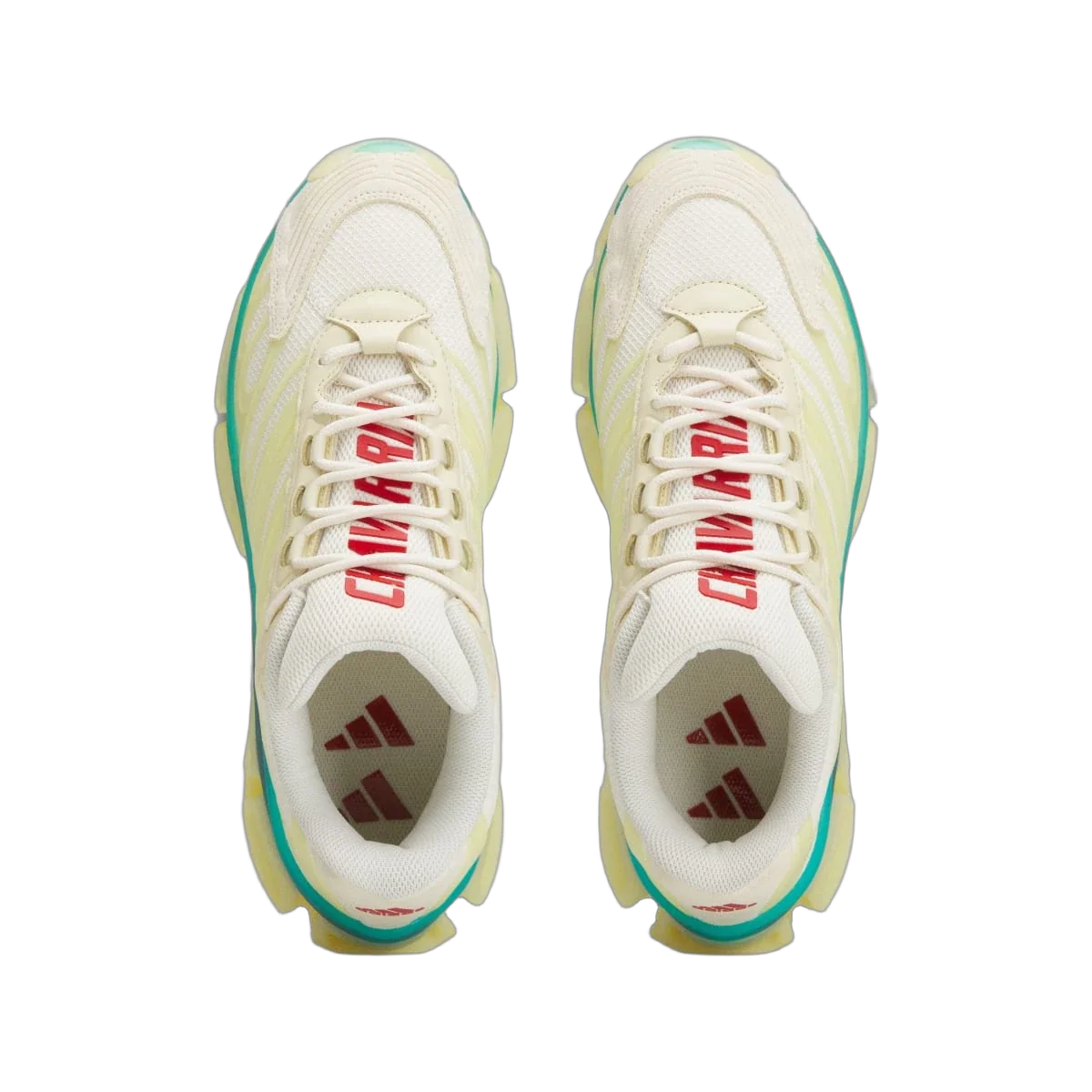 Overkicks - Adidas Megaride AG Willy Chavarria Cream White Yellow (KJ2040) - par completo