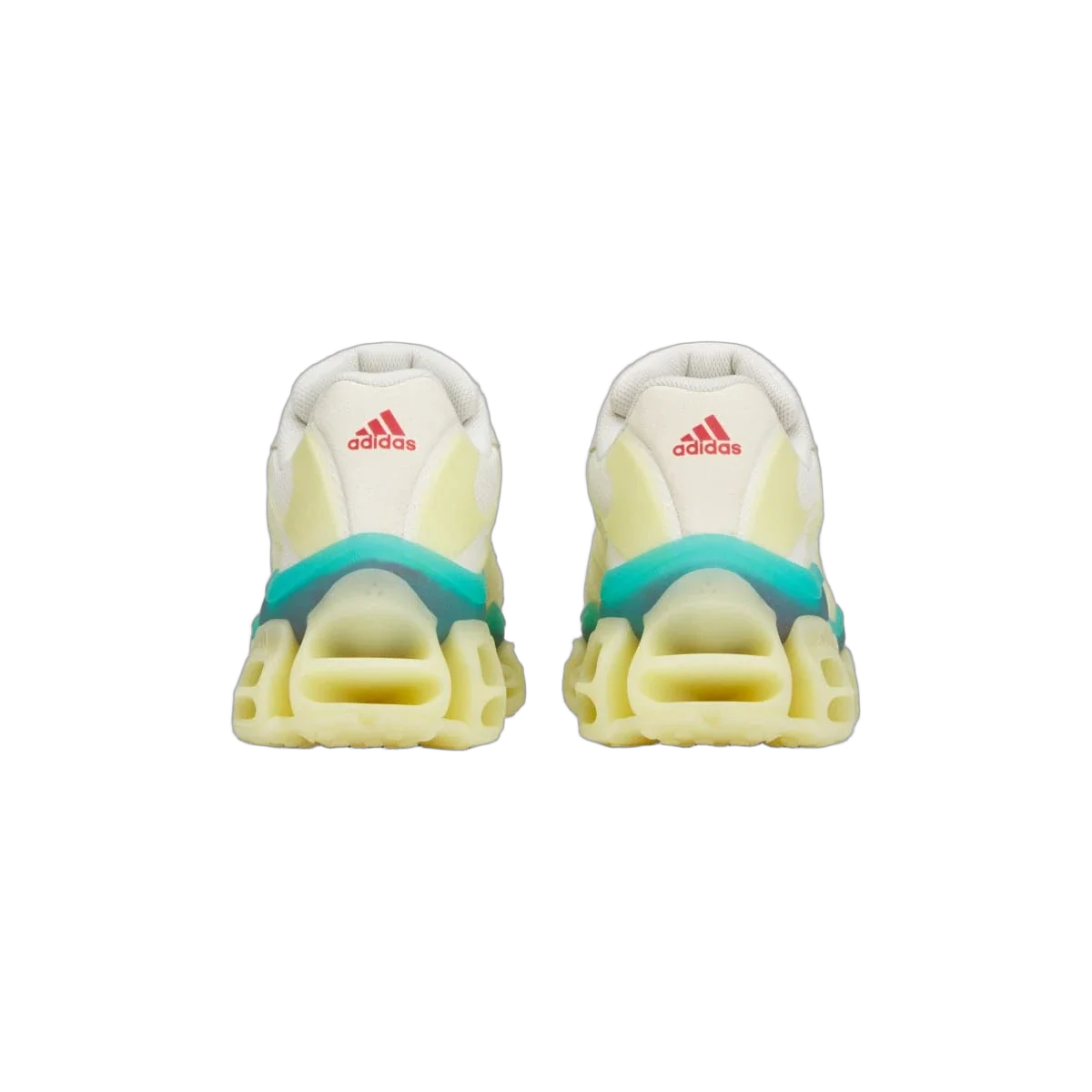 Overkicks - Adidas Megaride AG Willy Chavarria Cream White Yellow (KJ2040) - detalle talon