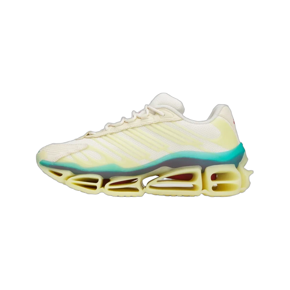 Overkicks - Adidas Megaride AG Willy Chavarria Cream White Yellow (KJ2040) - detalle lateral interior