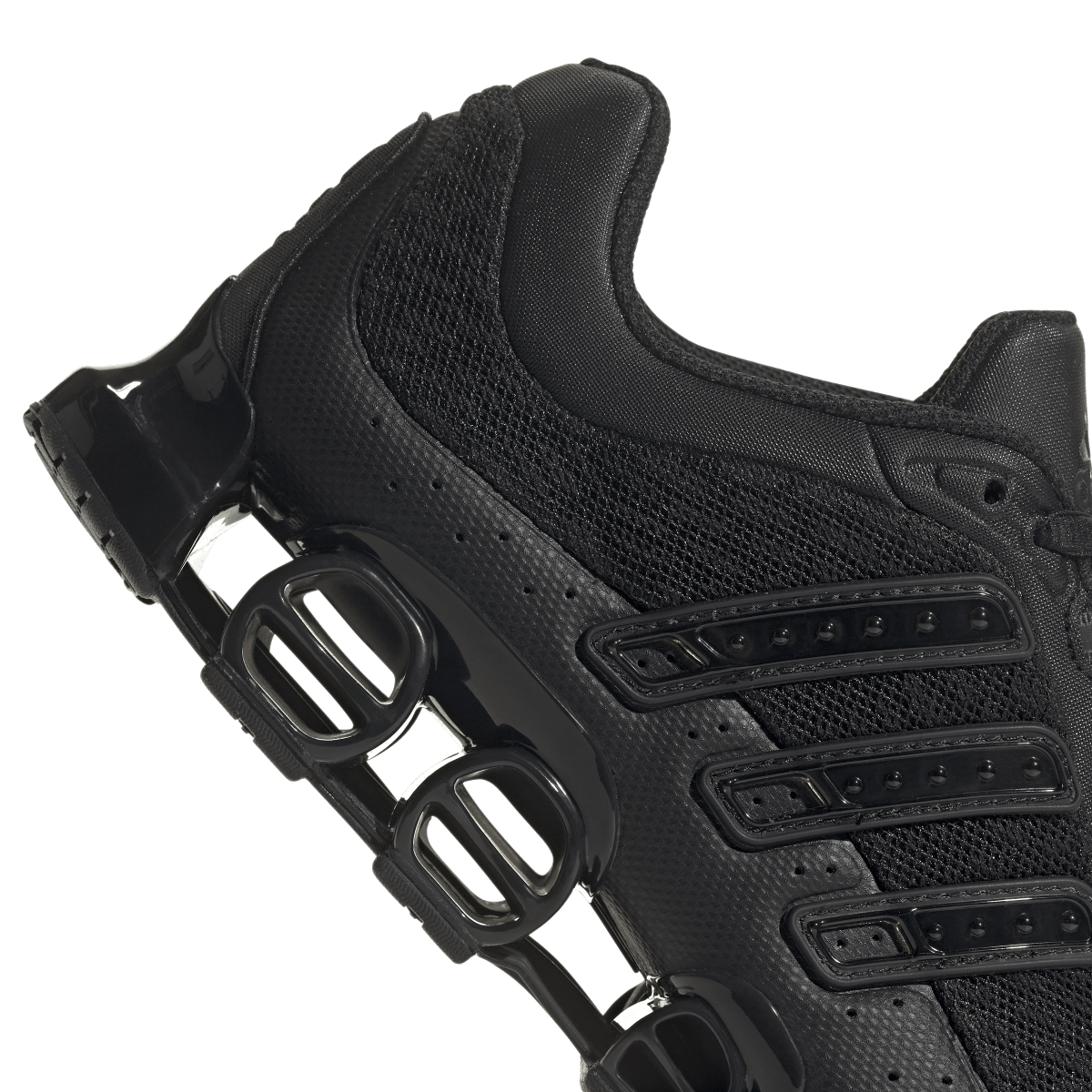 Overkicks - Adidas Megaride Core Black Carbon (JP9626) - detalle lateral interior