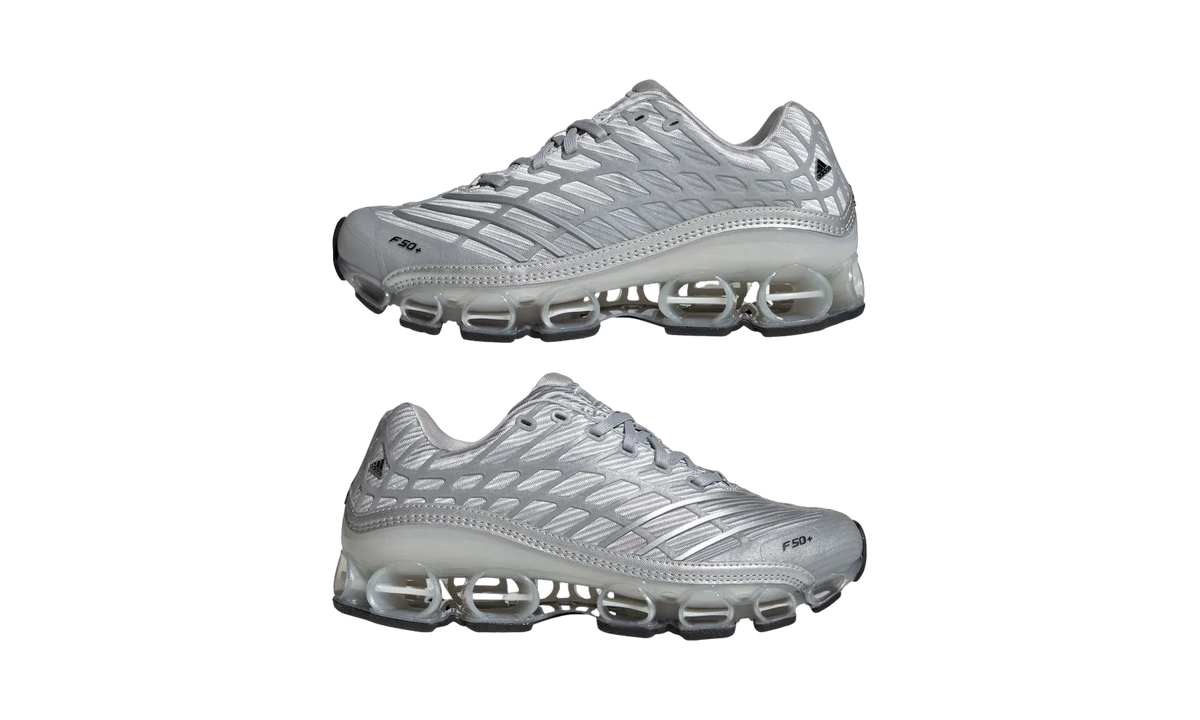 Overkicks - Adidas Megaride F50 Silver Metallic (KI3647) - detalle lateral interior