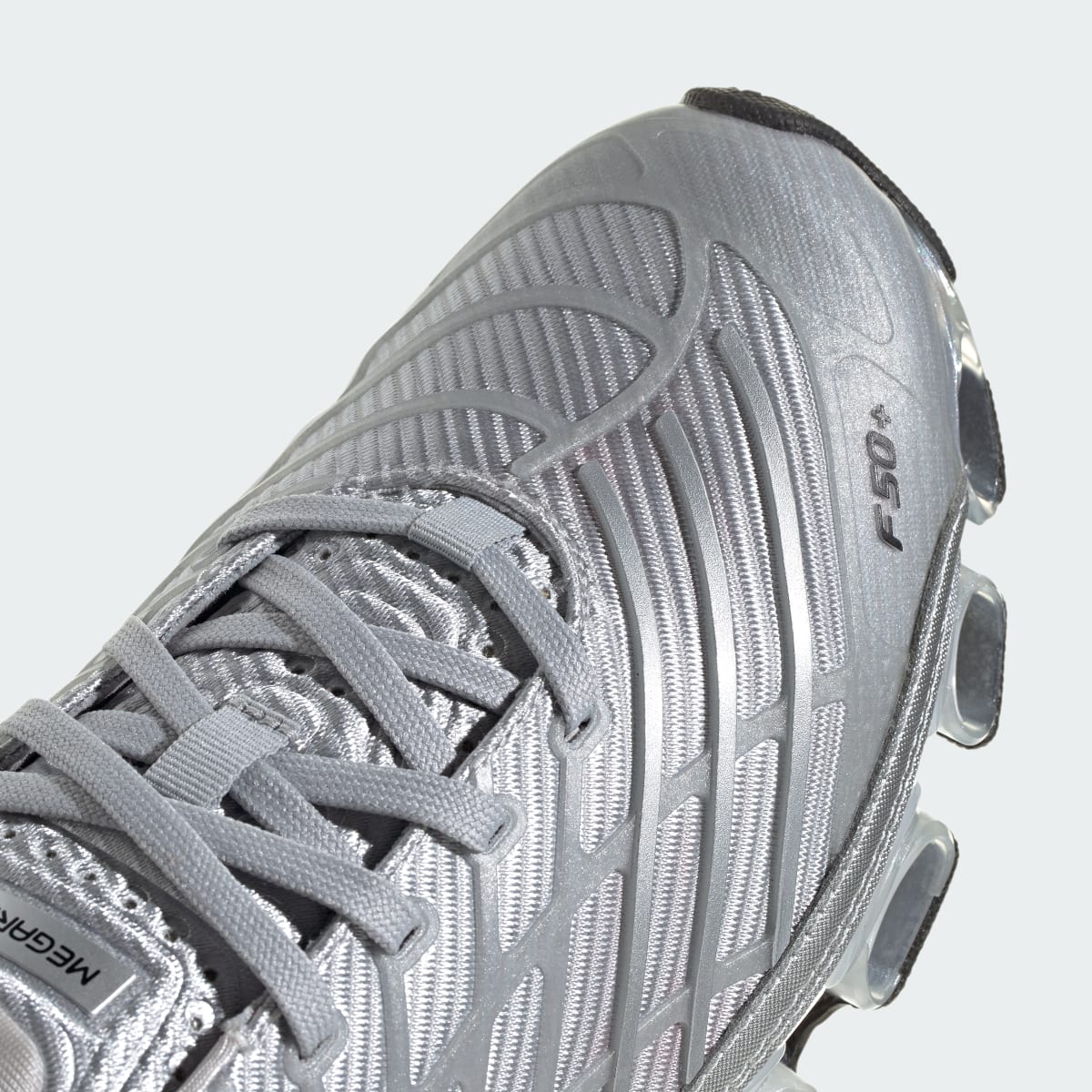 Overkicks - Adidas Megaride F50 Silver Metallic (KI3647) - detalle