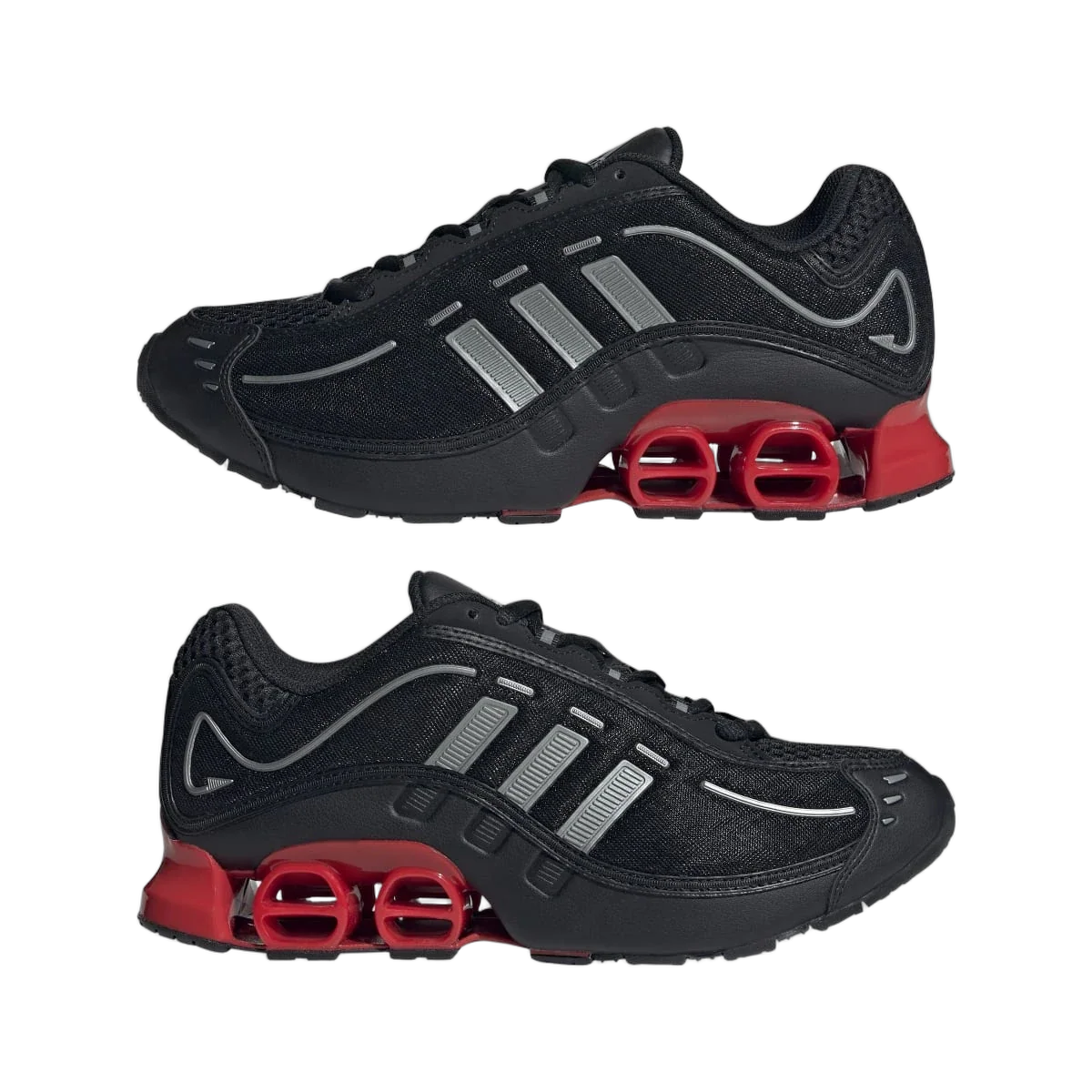 Overkicks - Adidas Megaride O1 Black Better Scarlet (JH7925) - detalle lateral interior