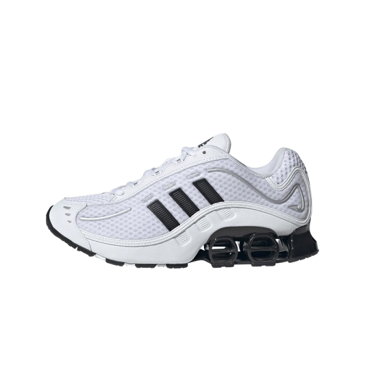 Overkicks - Adidas Megaride O1 Cloud White Core Black Silver Metallic (JH5520) - vista lateral