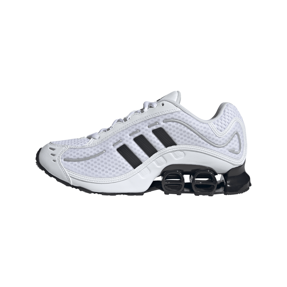 Overkicks - Adidas Megaride O1 Cloud White Core Black Silver Metallic (JH5520) - detalle talon