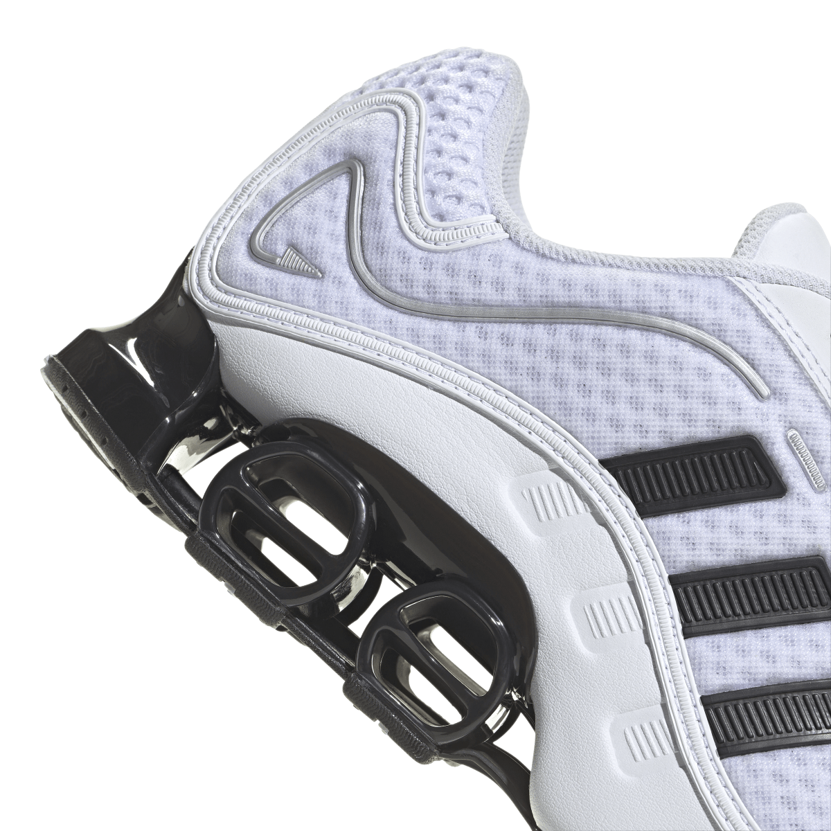 Overkicks - Adidas Megaride O1 Cloud White Core Black Silver Metallic (JH5520) - detalle lateral interior