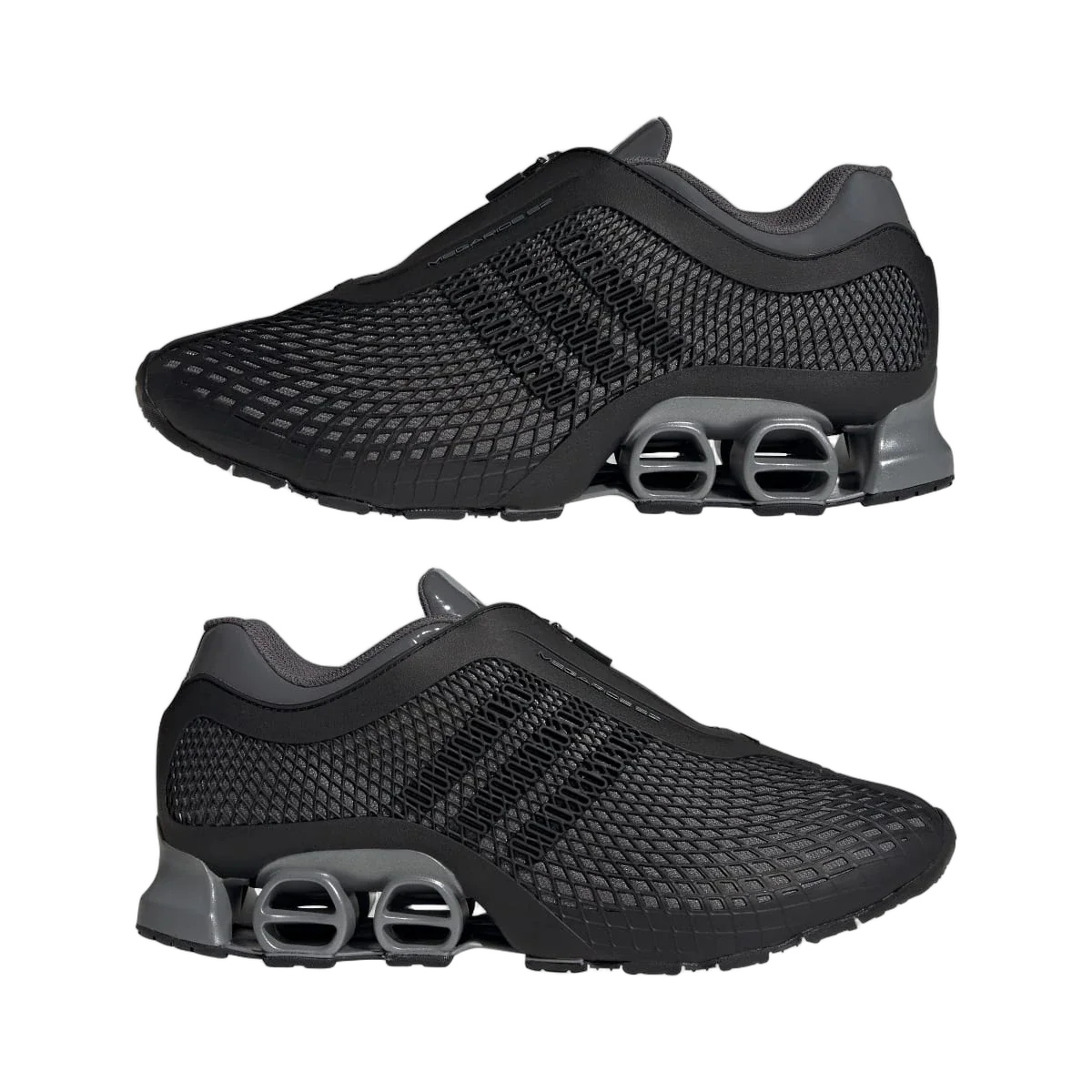 Overkicks - Adidas Megaride S2 Core Black Grey Five (JR4743) - detalle lateral interior