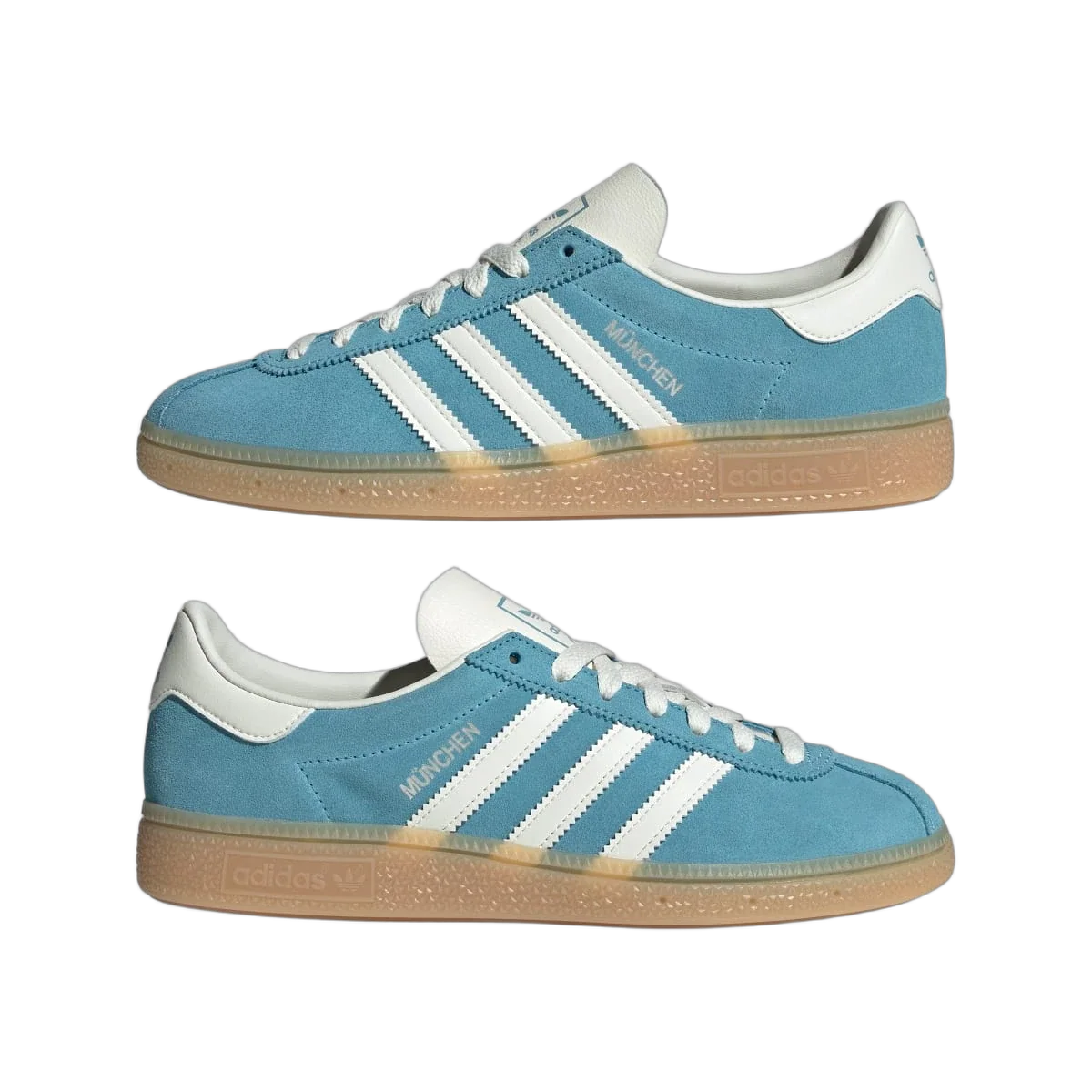 Overkicks - Adidas Muenchen Preloved Blue Off White Silver Metallic (Womens) (JS3991) - detalle lateral interior