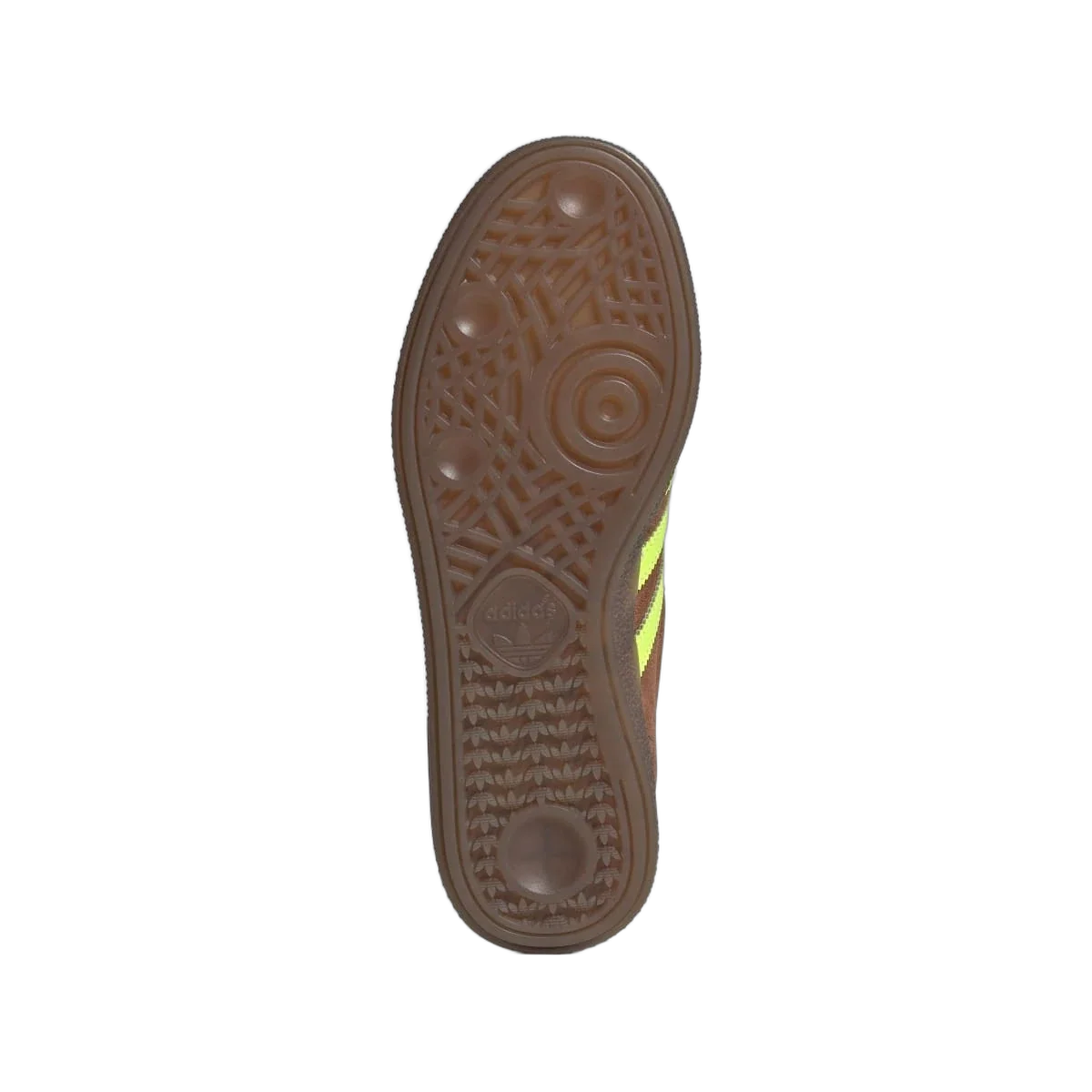 Overkicks - Adidas Muenchen Preloved Brown Solar Yellow (Womens) (JS3996) - par completo