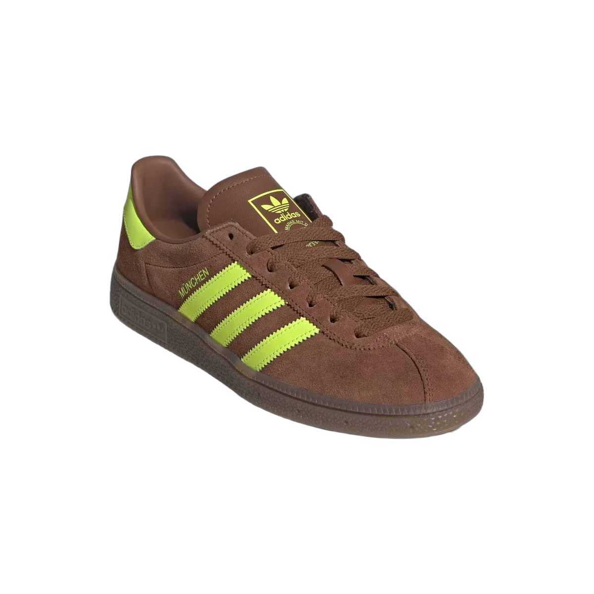Overkicks - Adidas Muenchen Preloved Brown Solar Yellow (Womens) (JS3996) - detalle suela