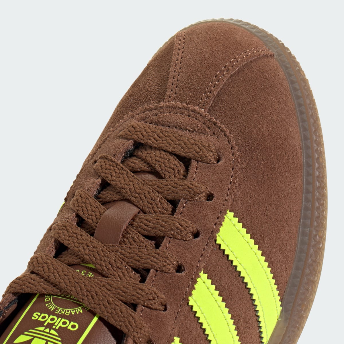 Overkicks - Adidas Muenchen Preloved Brown Solar Yellow (Womens) (JS3996) - detalle