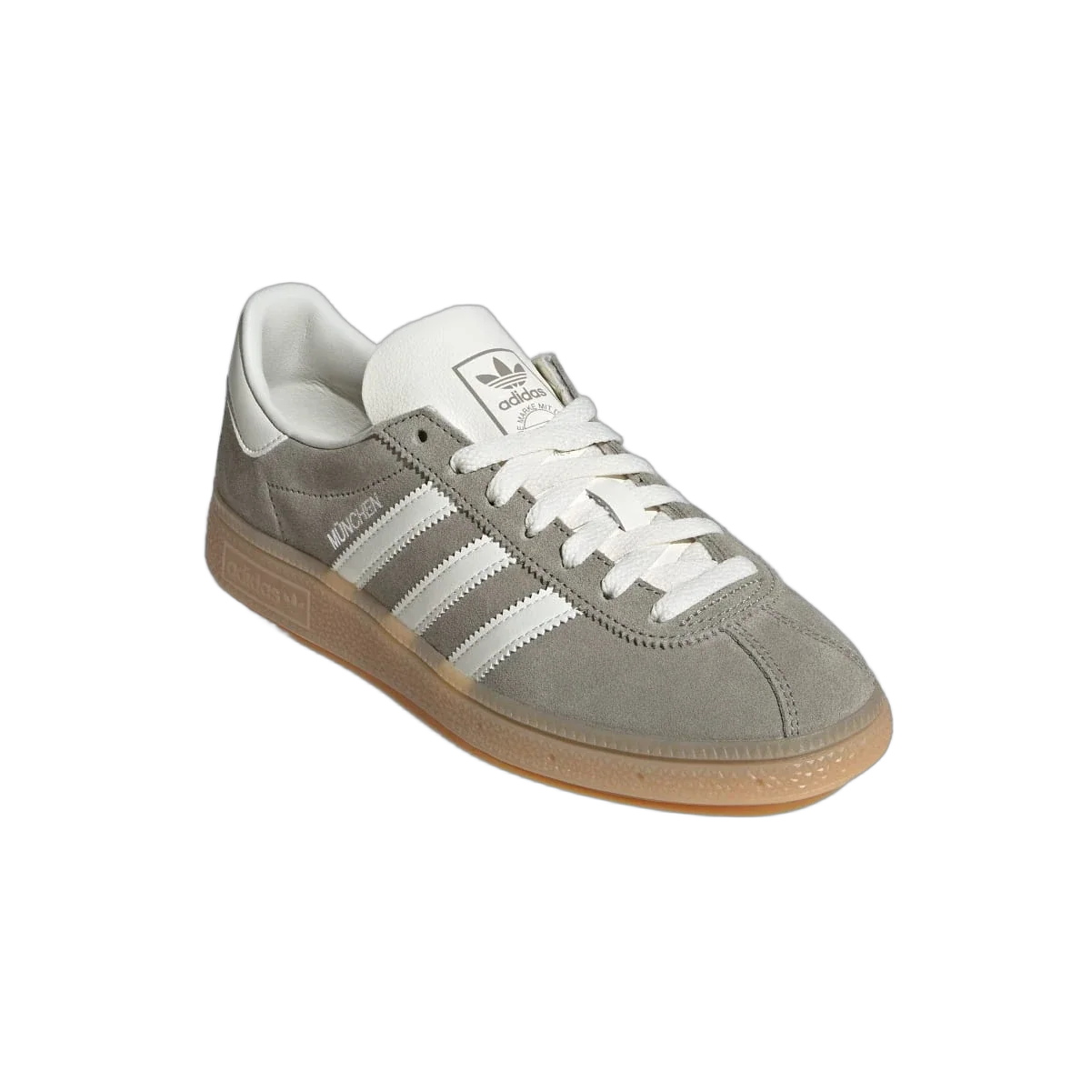Overkicks - Adidas Muenchen Silver Pebble Off White Gum (Womens) (JS3990) - detalle suela