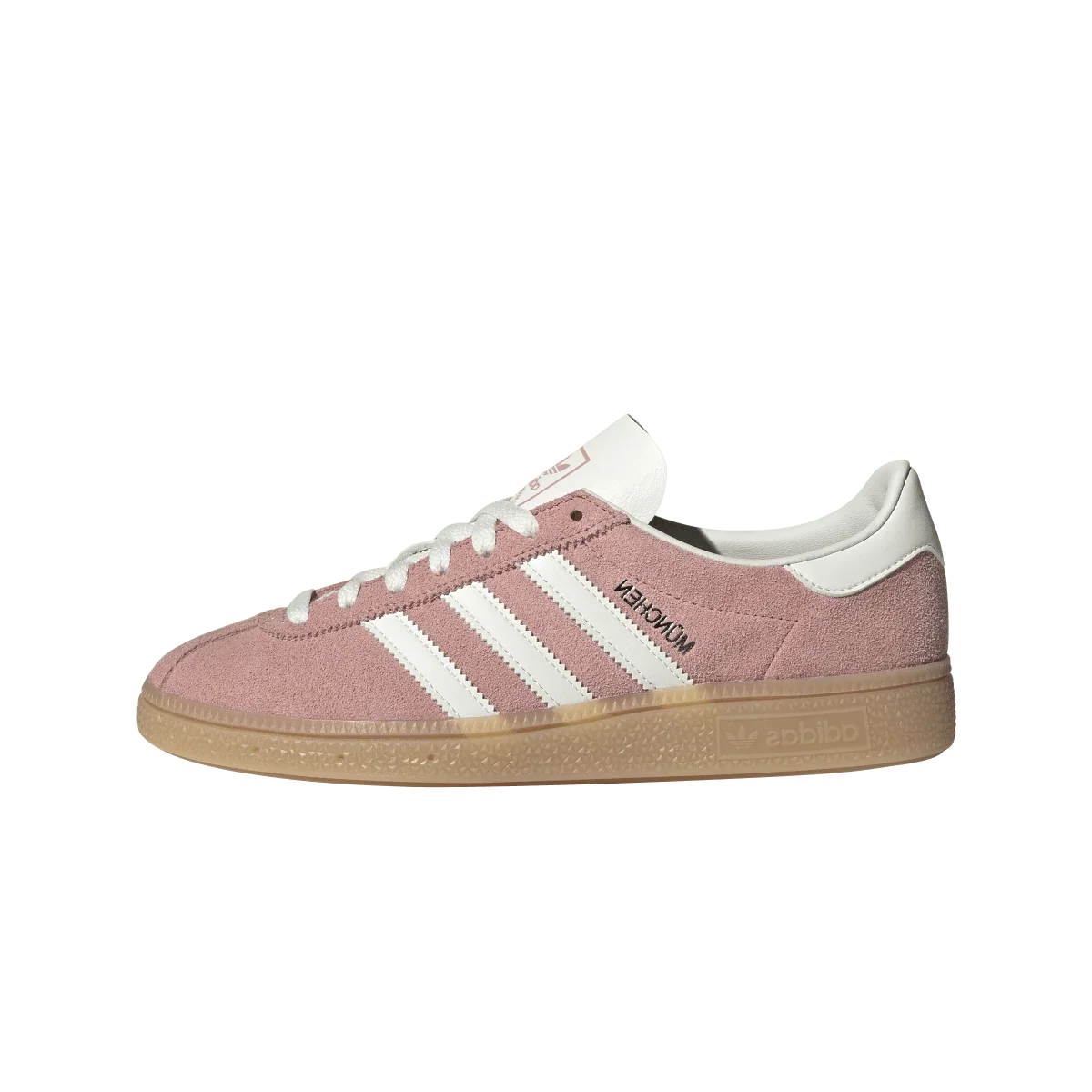 Overkicks - Adidas Muenchen Wonder Mauve Off White Silver Metallic (Womens) (JS3992) - vista lateral