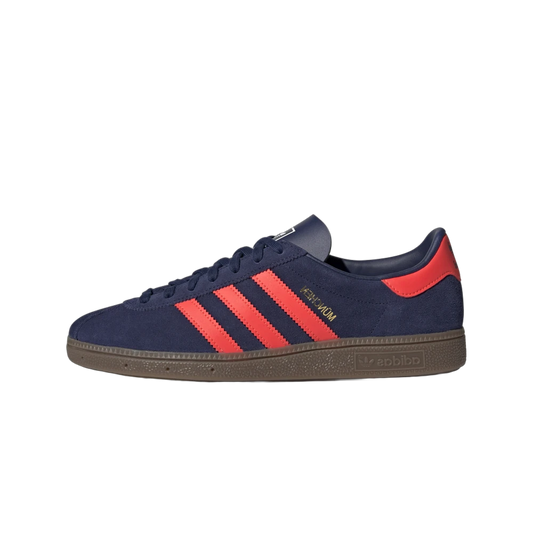 Overkicks - Adidas Munchen Dark Blue Solar Red (GY7400) - vista lateral