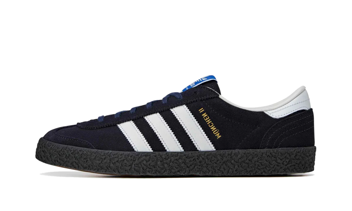 Overkicks - Adidas München II SPZL Black Blue Gum (JR1544) - vista lateral