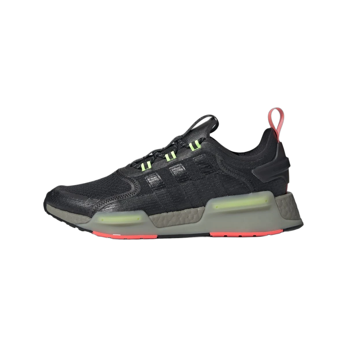 Overkicks - Adidas NMD V3 Black Signal Green Solar Red (GW3064) - vista lateral