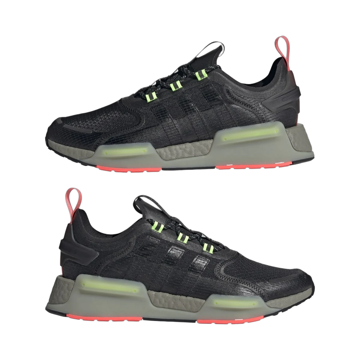 Overkicks - Adidas NMD V3 Black Signal Green Solar Red (GW3064) - detalle lateral interior